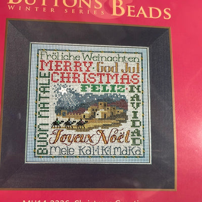 Christmas Greetings Buttons and Beads Kit