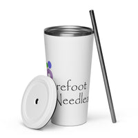 Insulated tumbler with a straw