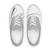 Men’s lace-up canvas shoes, silver