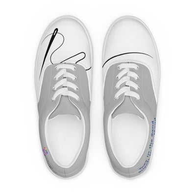 Men’s lace-up canvas shoes, silver