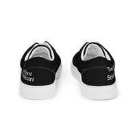 Women’s lace-up canvas shoes, black