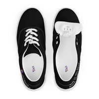 Women’s lace-up canvas shoes, black