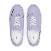 Women’s lace-up canvas shoes, purple
