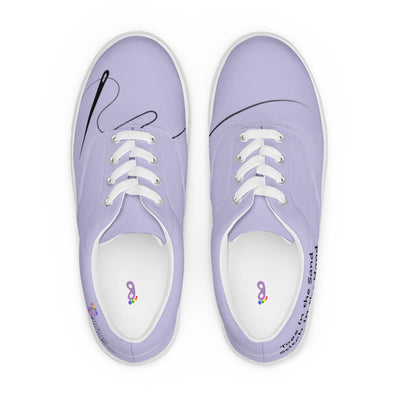 Women’s lace-up canvas shoes, purple