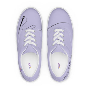 Women’s lace-up canvas shoes, purple