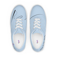 Women’s lace-up canvas shoes, blue