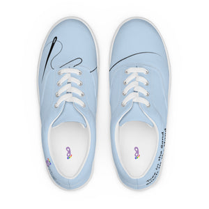 Women’s lace-up canvas shoes, blue