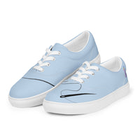 Women’s lace-up canvas shoes, blue