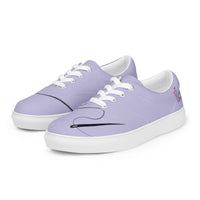 Women’s lace-up canvas shoes, purple