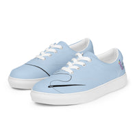 Women’s lace-up canvas shoes, blue