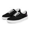 Women’s lace-up canvas shoes, black
