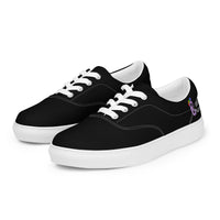 Women’s lace-up canvas shoes, black