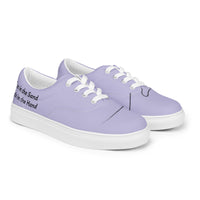 Women’s lace-up canvas shoes, purple