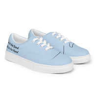 Women’s lace-up canvas shoes, blue