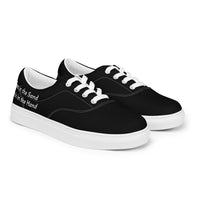 Women’s lace-up canvas shoes, black