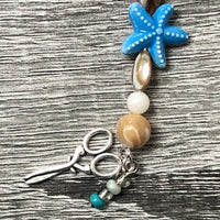 Blue Starfish Scissor Charms