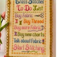 Cross Stitch To Do list