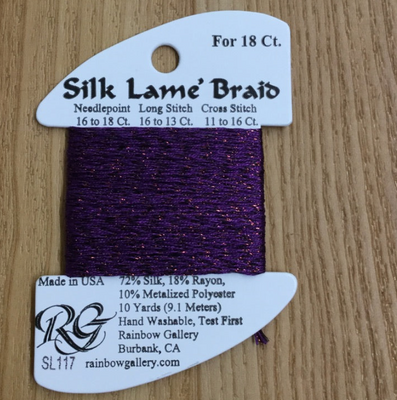 SL117- Dark Violet Silk Lame