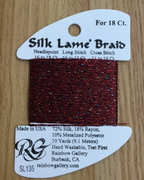SL135- Red Sparkle Silk Lame