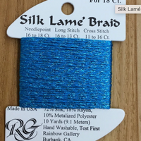 SL83- Blue Turquoise Silk Lame