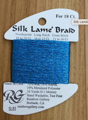 SL83- Blue Turquoise Silk Lame