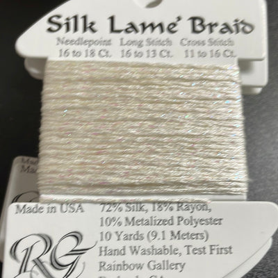 SL02- White Silk Lame