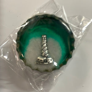Lighthouse Bottle Cap Needle Minder