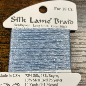 SL19 Antique Blue  Silk Lame