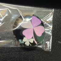 Black  4 Leaf Clover Bottle Cap Needle Minder