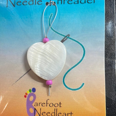 White Hearts Needle Threader