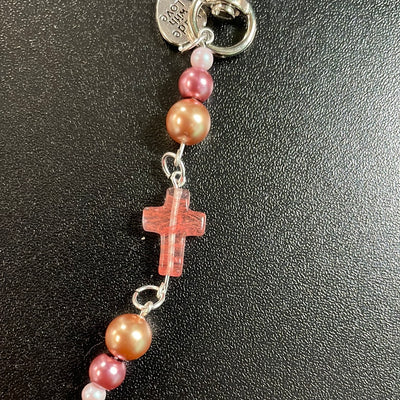 Pink Cross Scissor Charms