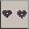 12236 Mill Hill Glass Treasures - Very Petite Flat Heart Matte Amethyst
