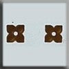 12190 Mill Hill Glass Treasures - 4 Petal Flower Matte Autumn Topazs