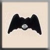 12219 Mill Hill Glass Treasures - Bat Matte Black