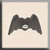 12220 Mill Hill Glass Treasures - Bat Matte Grey