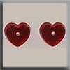 12239 Mill Hill Glass Treasures - Ruby Petite Flat Hearts Matte